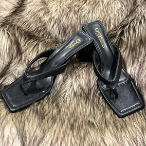 Black Open Toe Sandel Heel